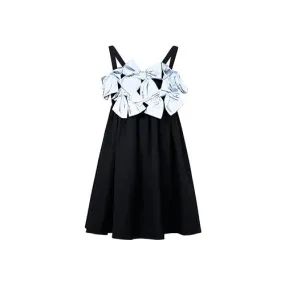 13 De Marzo Bowknot Slip Dress Black