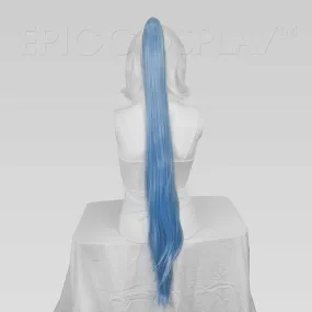 35" Ice Blue Straight Ponytail Clipon