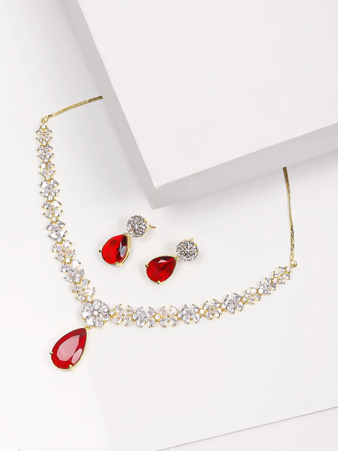 AD Necklace Set With Earrings