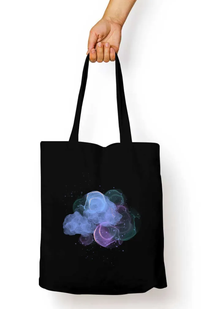 Aesthetic Black Tote Bag with Zipper