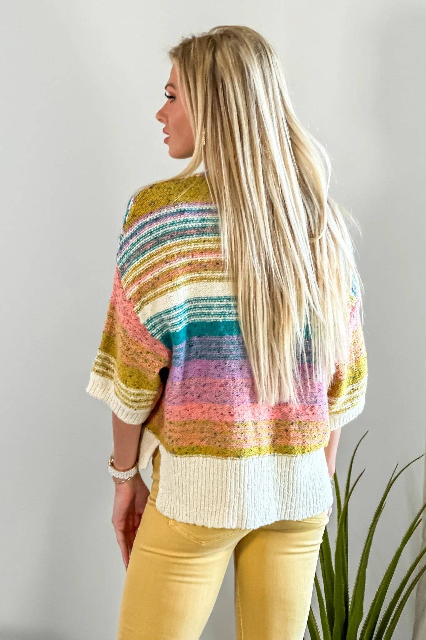 Allison Tribal Elbow Sweater Cardigan : Multi