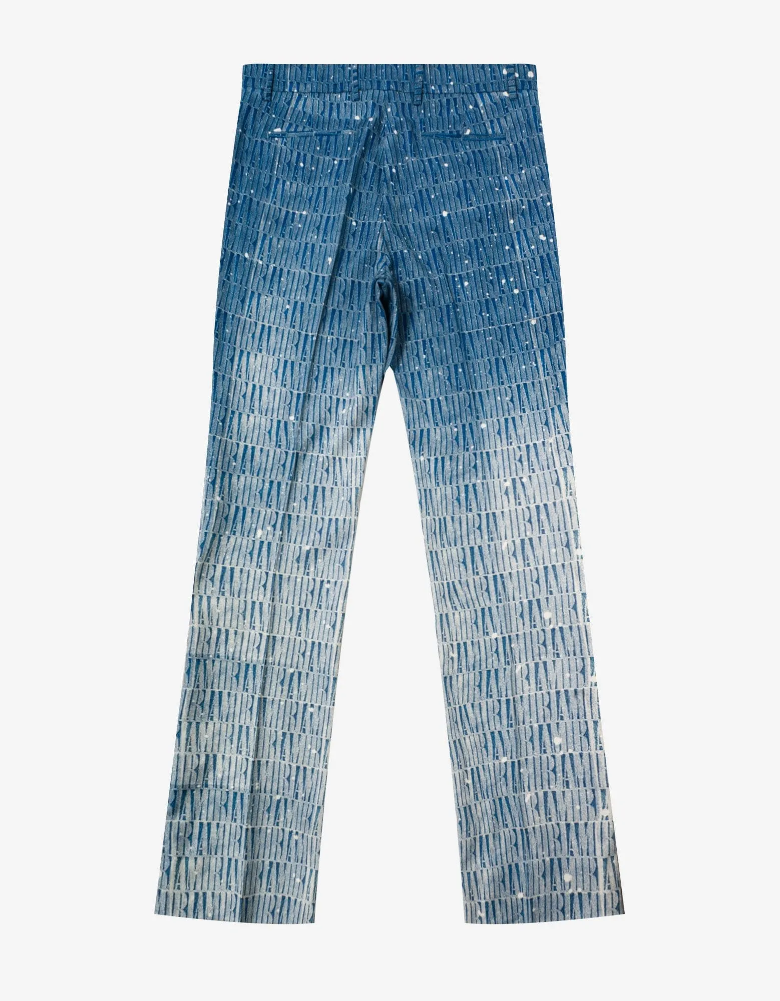 Amiri Blue Gradient Repeat Amiri Kick Flare Trousers