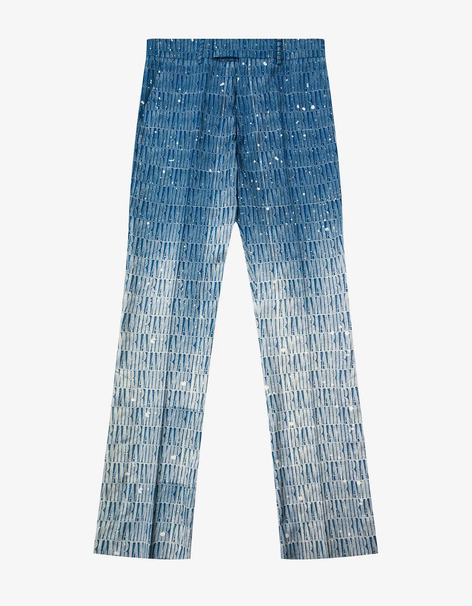 Amiri Blue Gradient Repeat Amiri Kick Flare Trousers