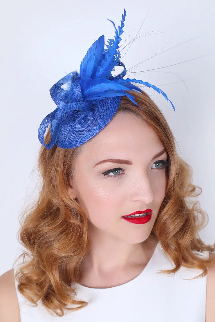 Arianna Fascinator - Royal Blue