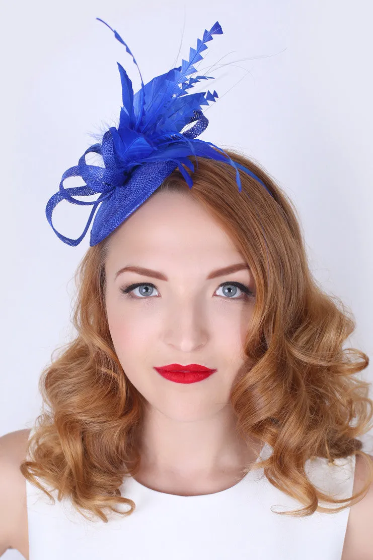 Arianna Fascinator - Royal Blue