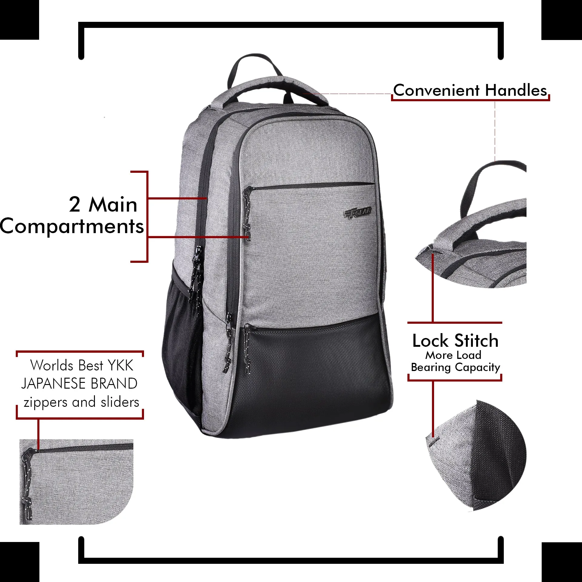 Arigato 32L Melange Light Grey Laptop Backpack