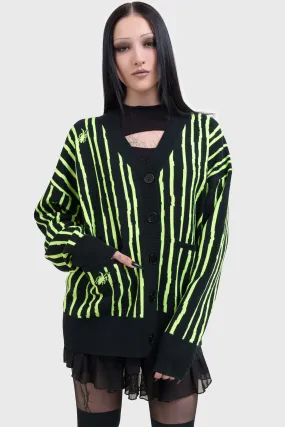 Beetlejuice Beetlejuice Beetlejuice Intarsia Cardigan