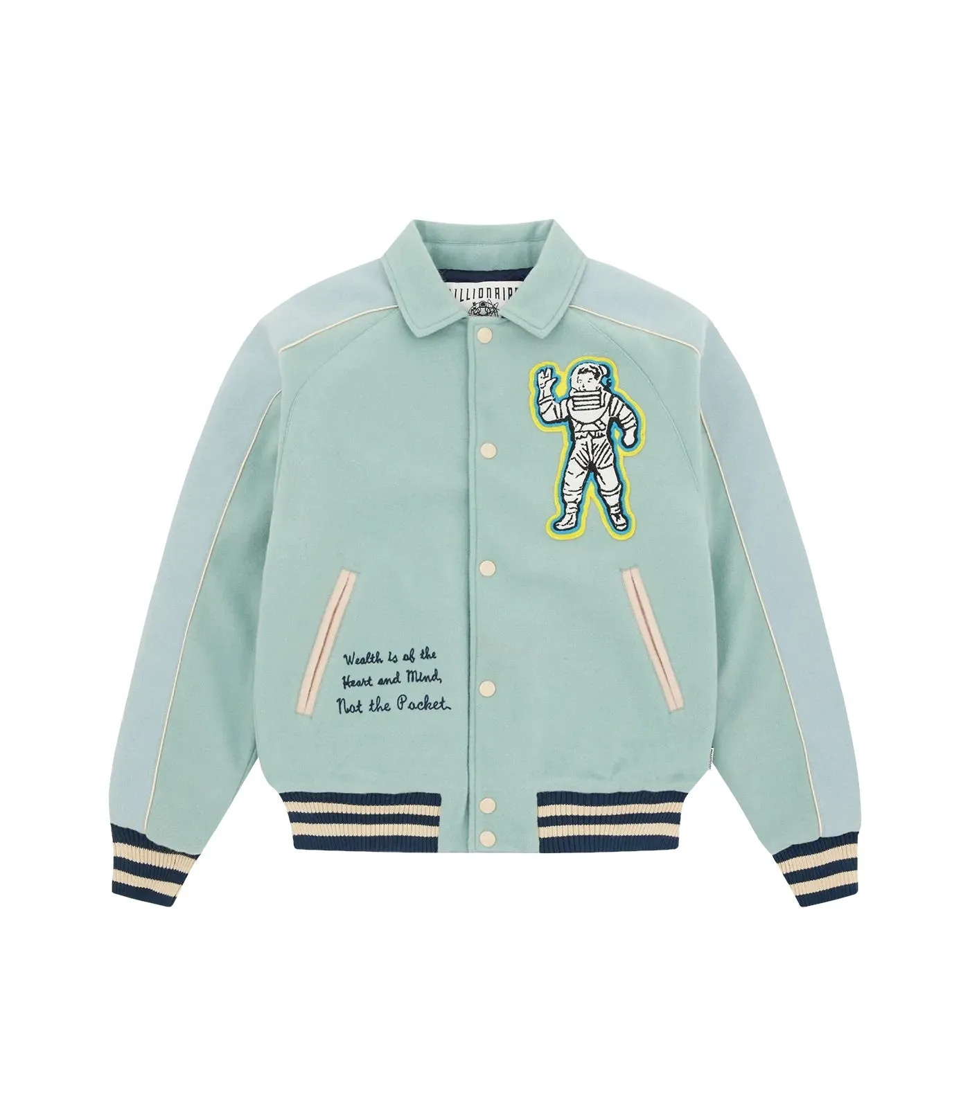 BILLIONAIRE BOYS CLUB VARSITY JACKET TEAL