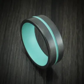 Black Titanium and Cerakote Custom Made Men's Ring