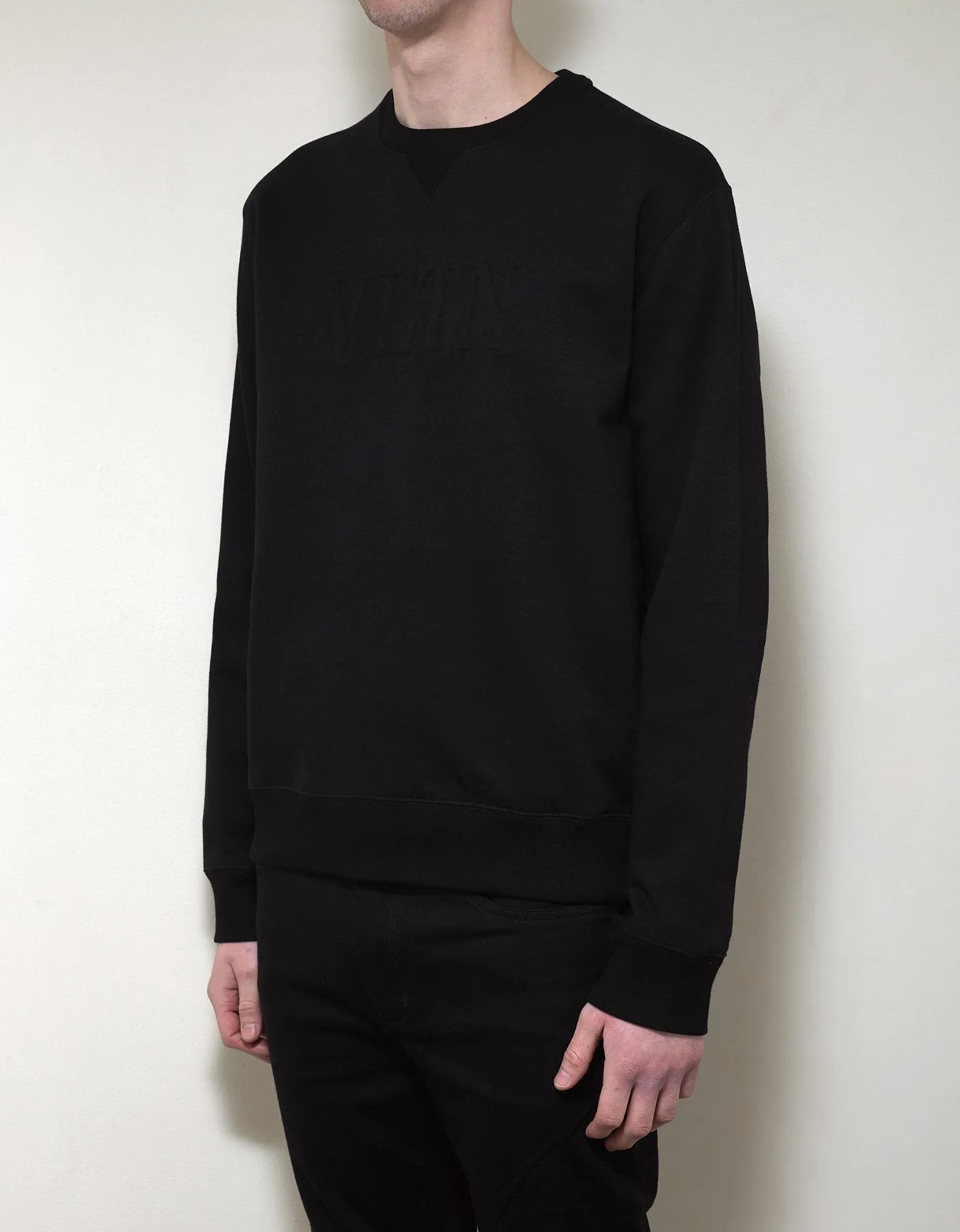 Black VLTN Logo Sweatshirt