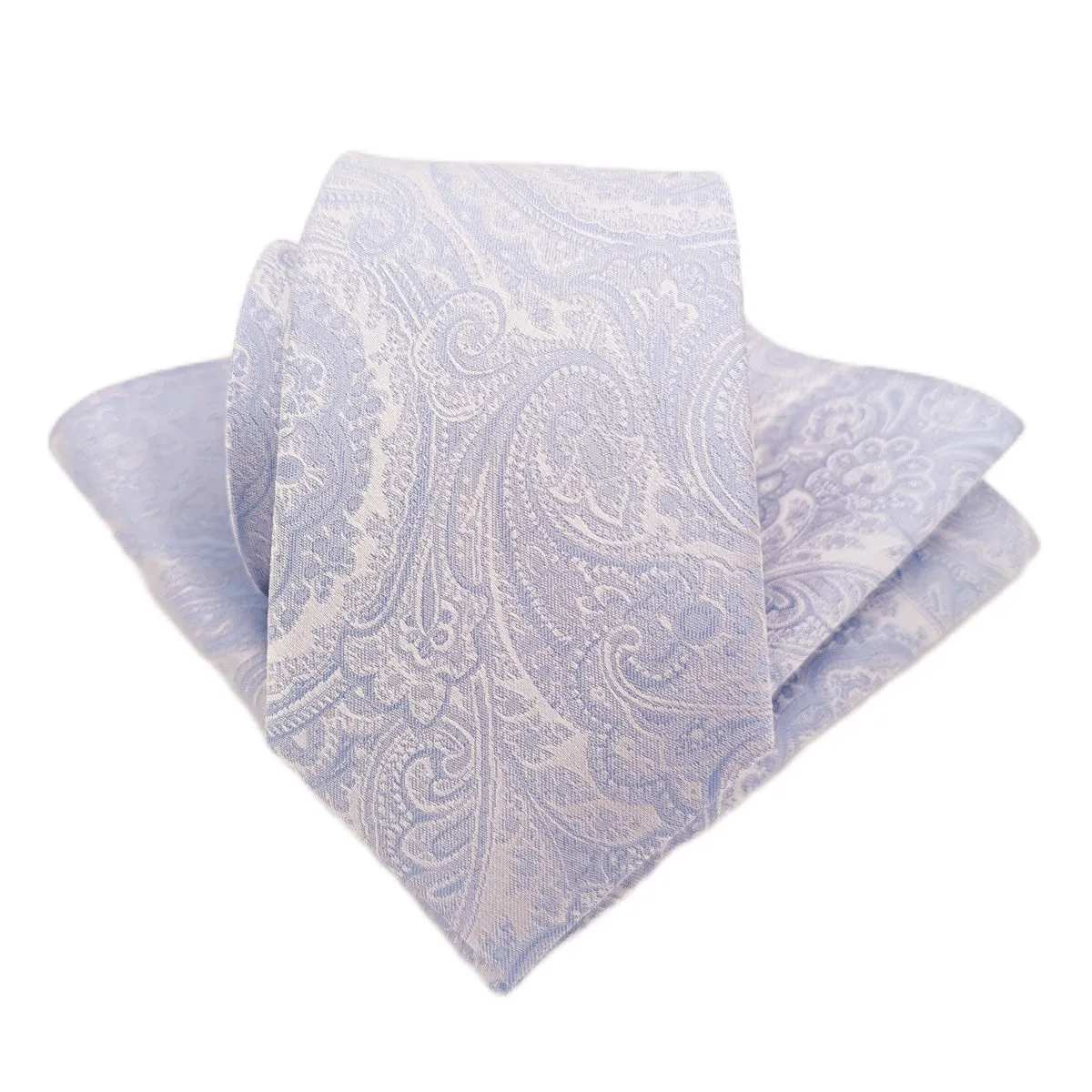 Blue Daisy Paisley Silk Pocket Square