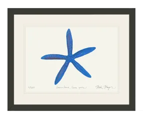 Blue Linckia I Starfish Print