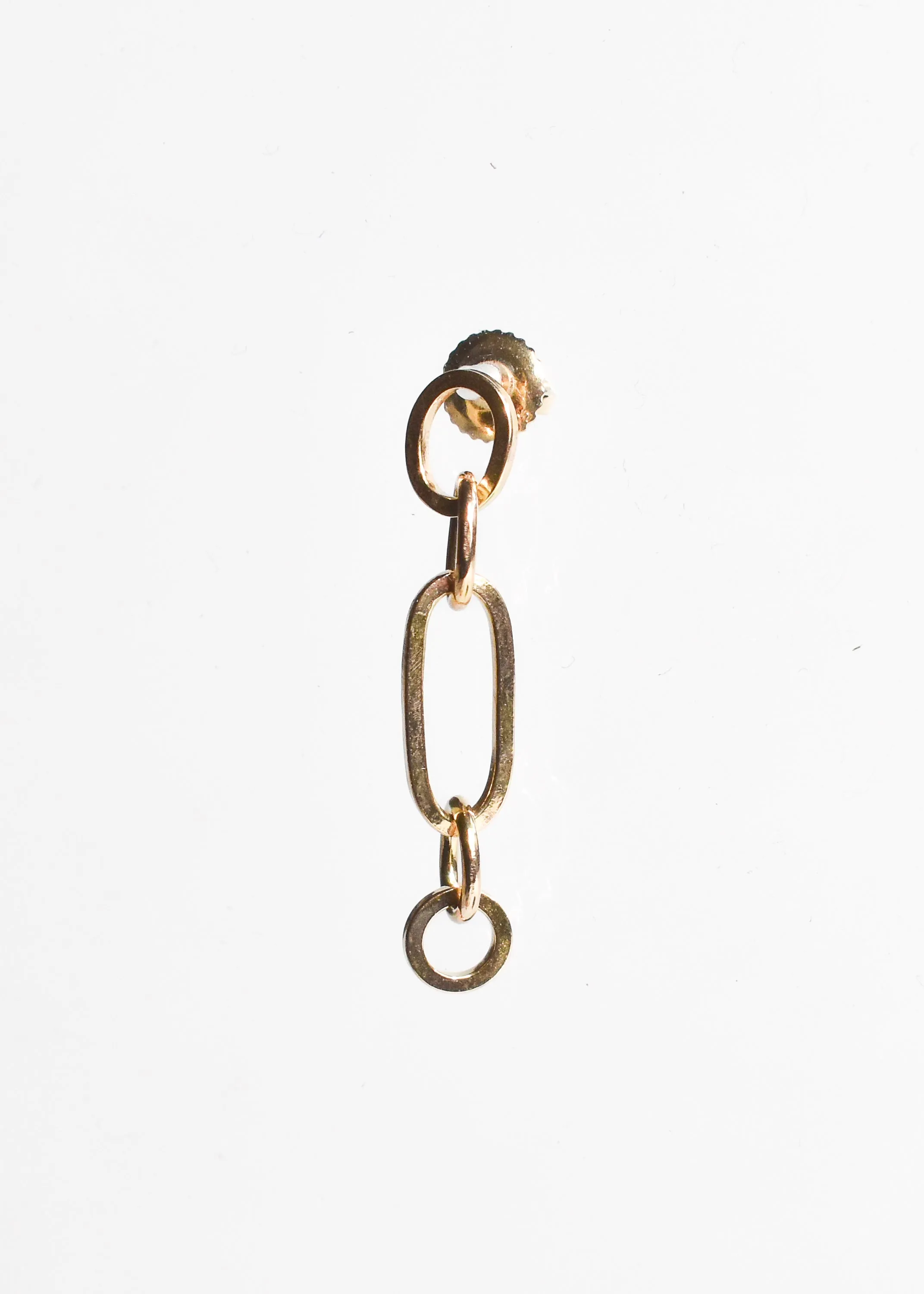 Chain Link Drop Earring, Long Loop • 14k yellow gold