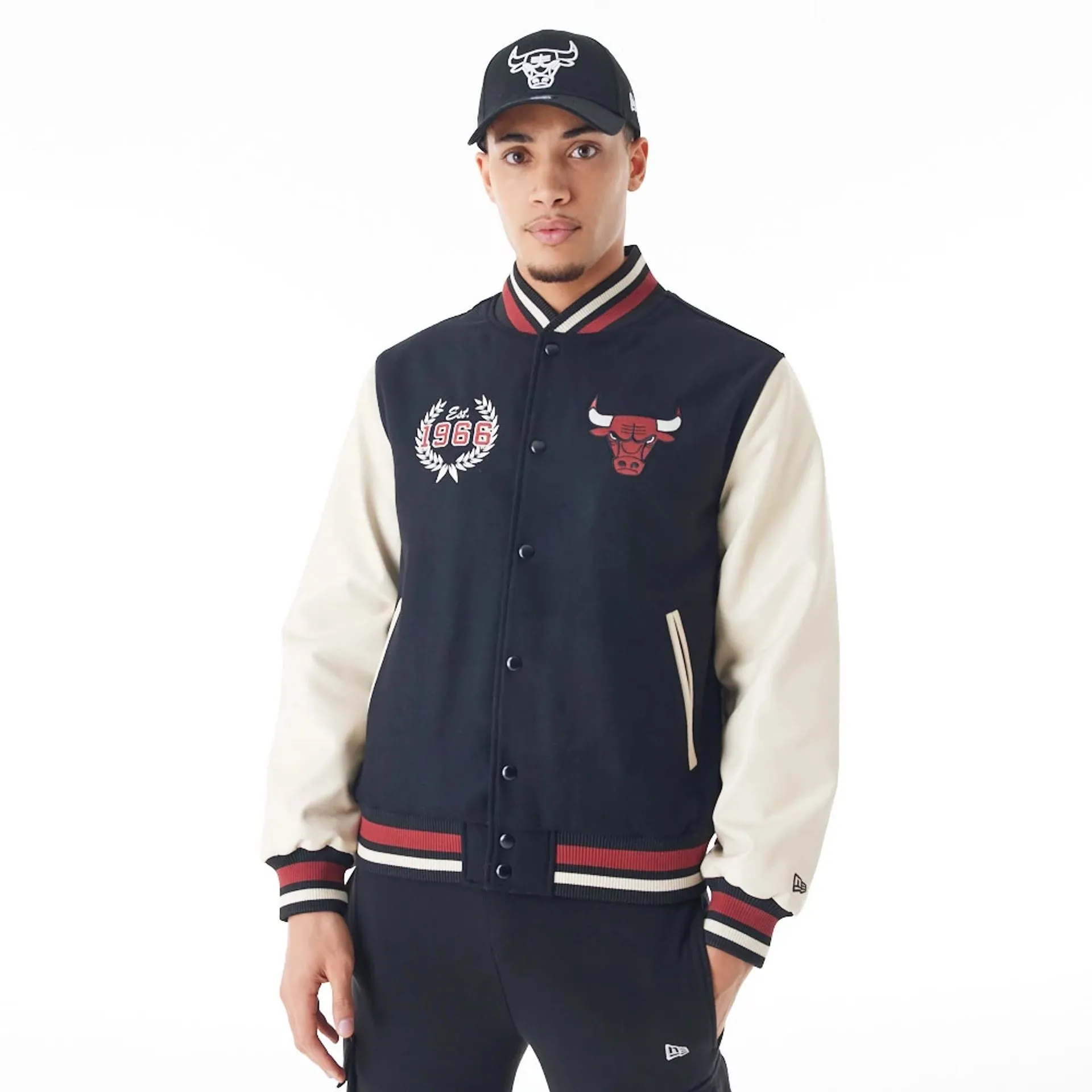 Chicago Bulls NBA Lifestyle Black Varsity Jacket