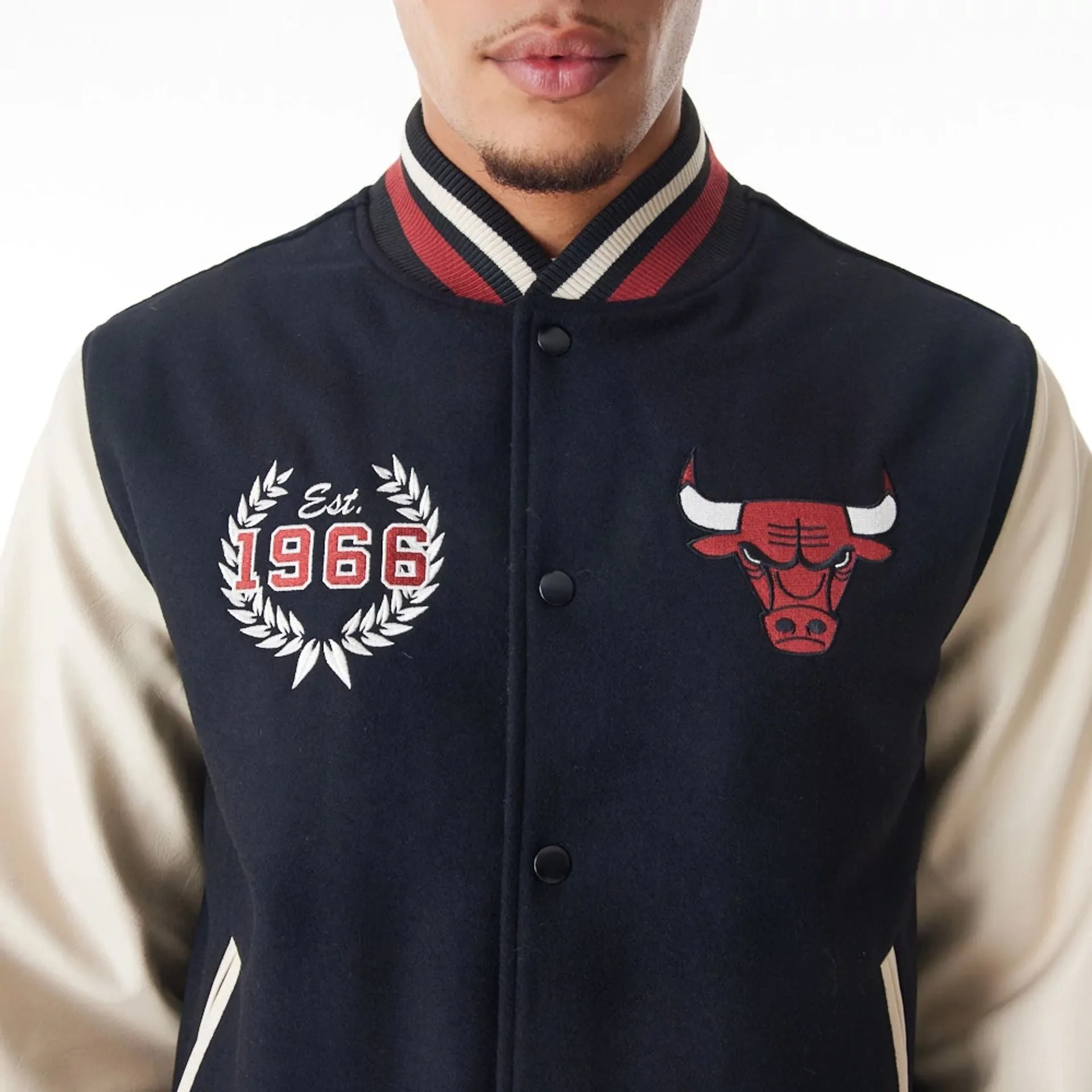 Chicago Bulls NBA Lifestyle Black Varsity Jacket