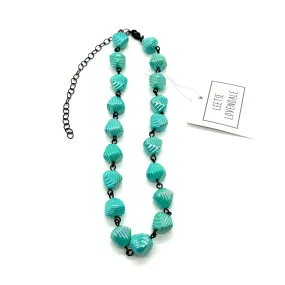 Cyan Mint Statcked Amelia Necklace