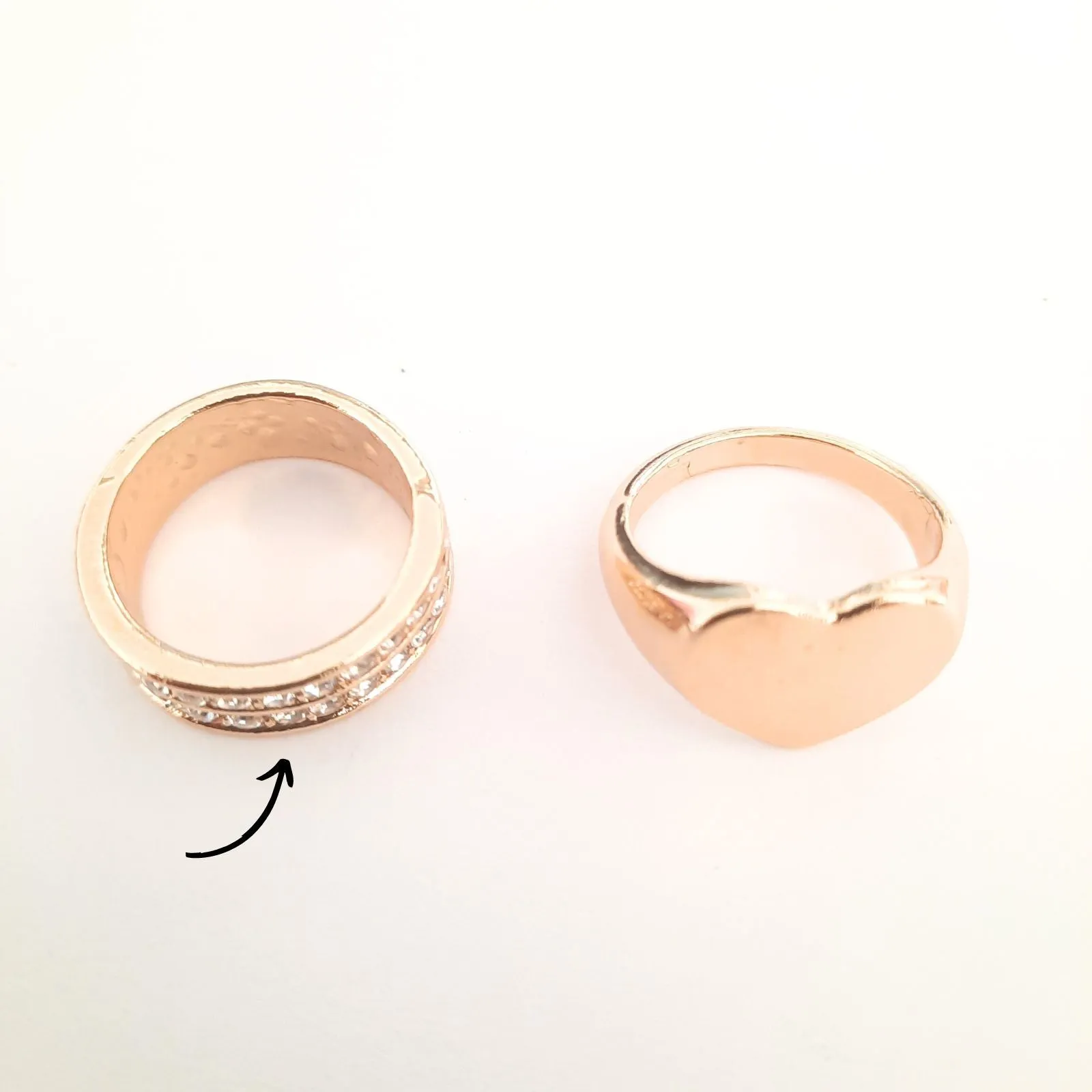 Davina Heart Ring Set - Sample