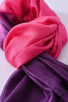 DOUBLE-TONED SILK SCARF