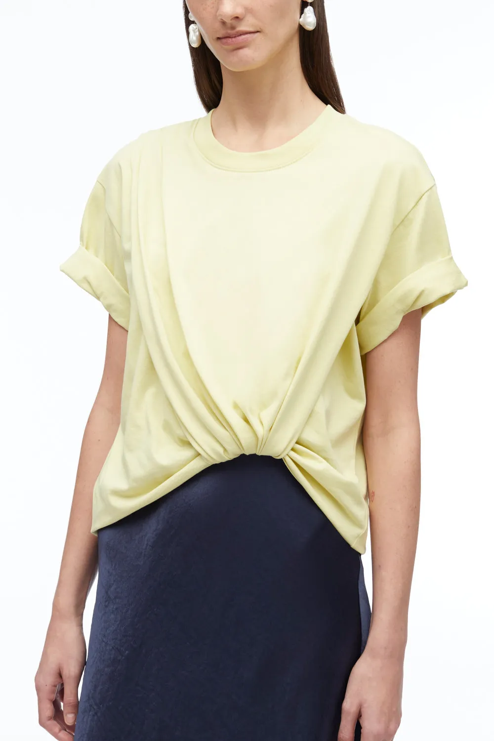 Draped T-Shirt Slip Combo Dress