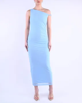 Elowen Mesh Midi Dress Cinderella Blue