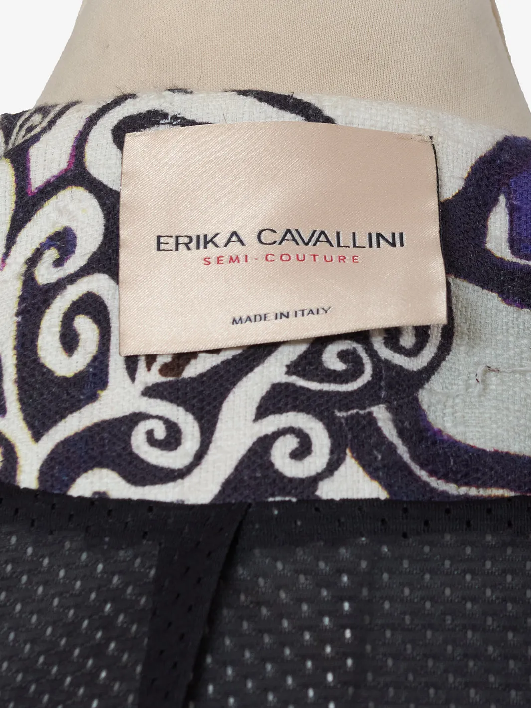 Erika Cavallini Multicolored jacket with patterned buttons