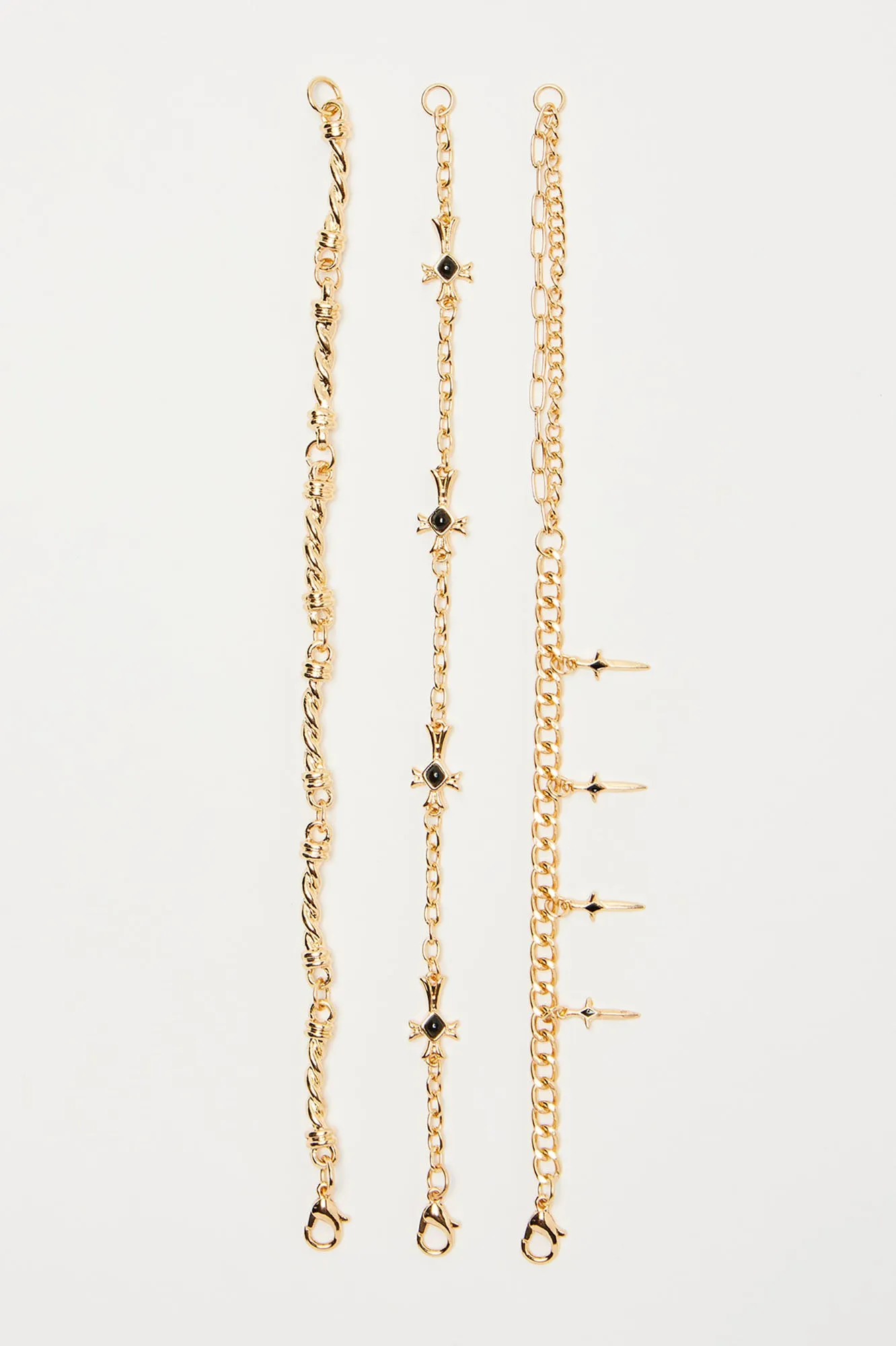 Fall In Line Bracelet Set - Gold