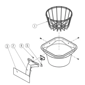 Fetco 13" x 5" Stainless Steel Brew Basket with .280 Diameter (Special Order Item)