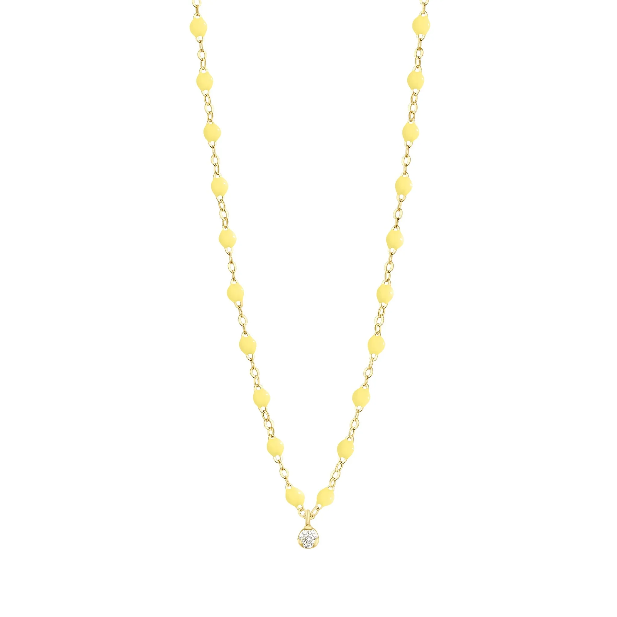 Gigi Supreme Classic 1 Diamond Necklace, Mimosa, Yellow Gold, 16.5"