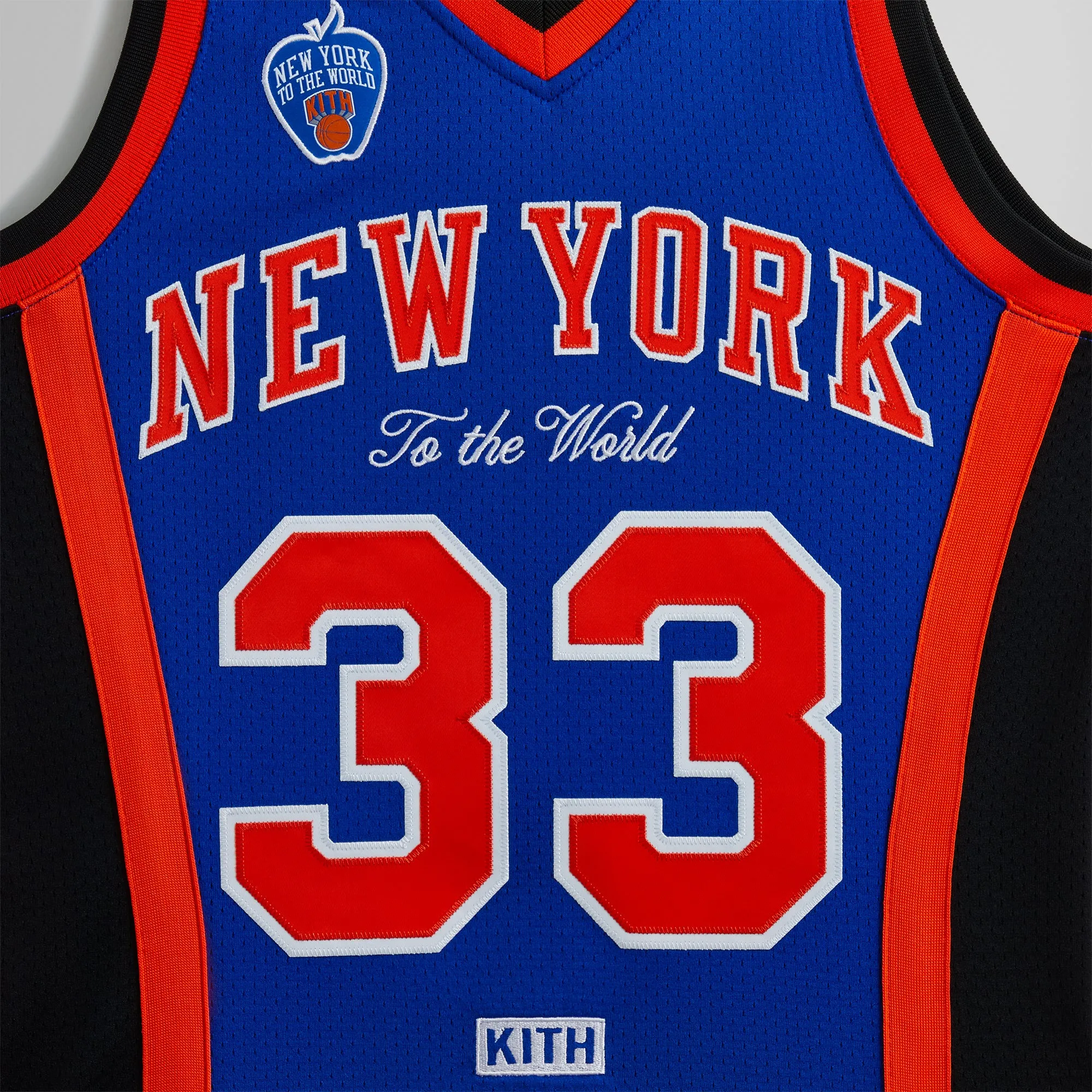 Kith and Mitchell & Ness for the New York Knicks Patrick Ewing Jersey - Knicks Blue / Knicks Orange