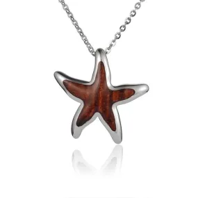 Koa Wood Salty Sea Star Pendant