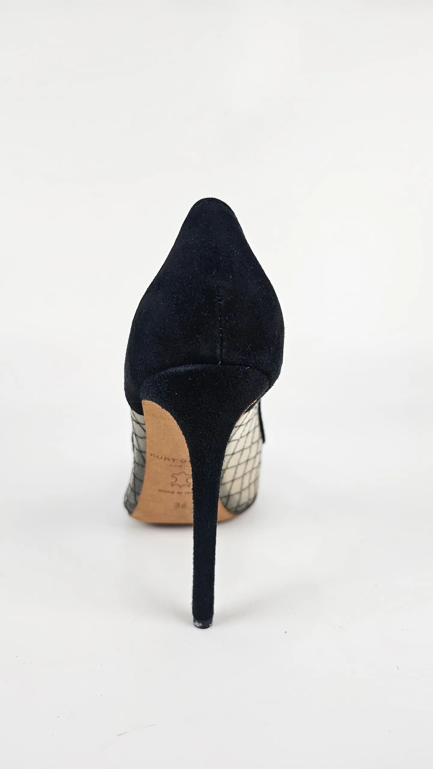 London “Sharkie” Sheer Toe Pumps Black