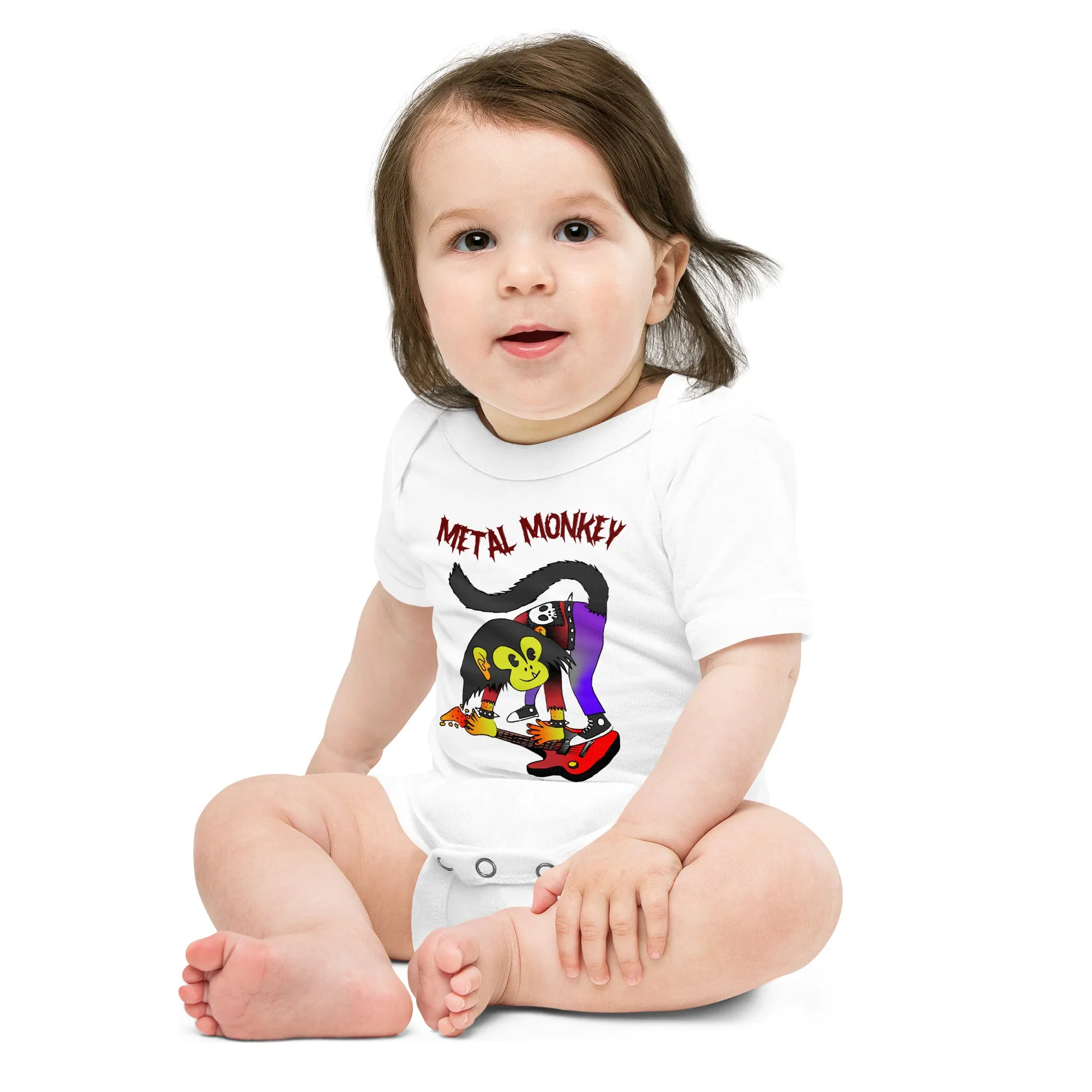 Metal Monkey Baby short sleeve onesie