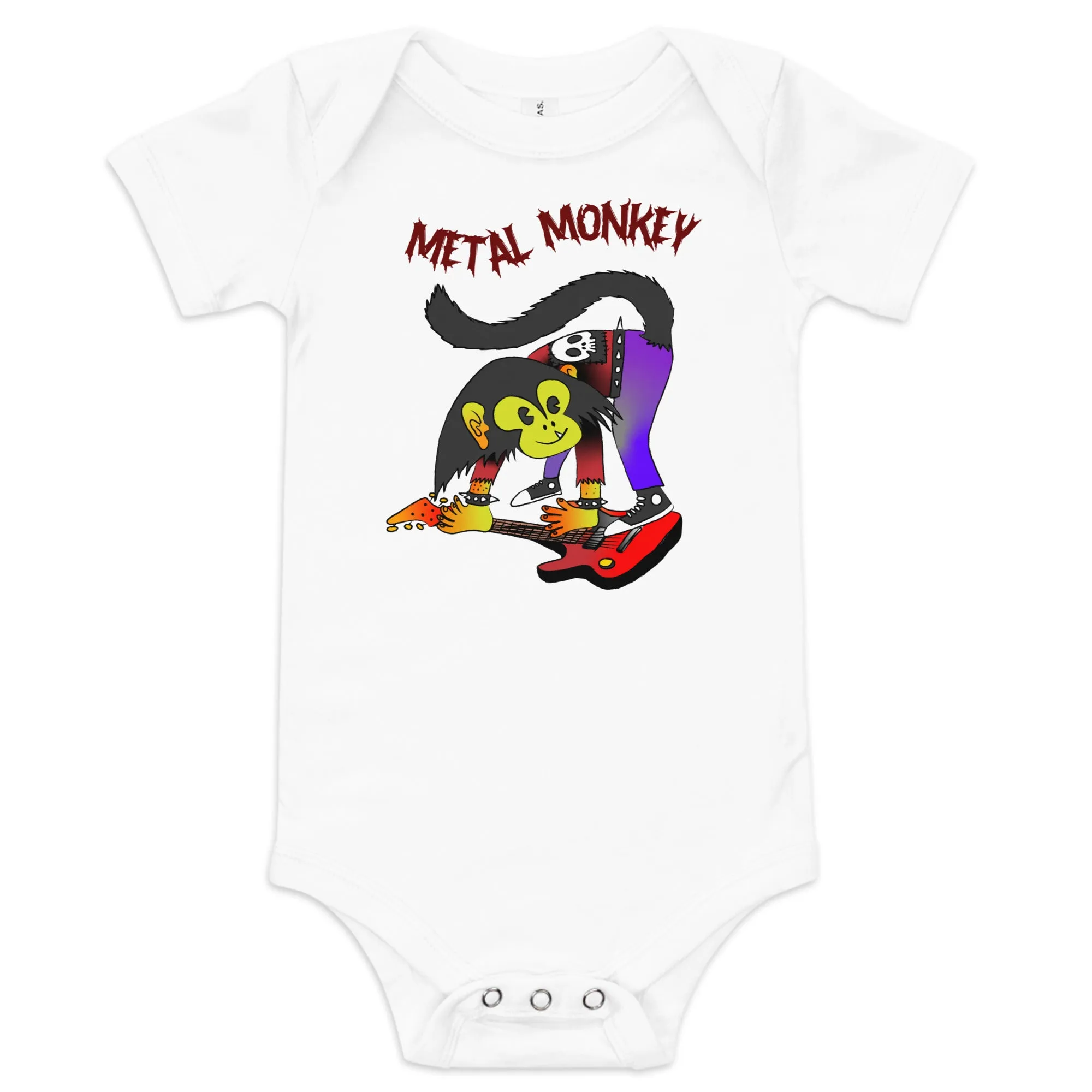 Metal Monkey Baby short sleeve onesie