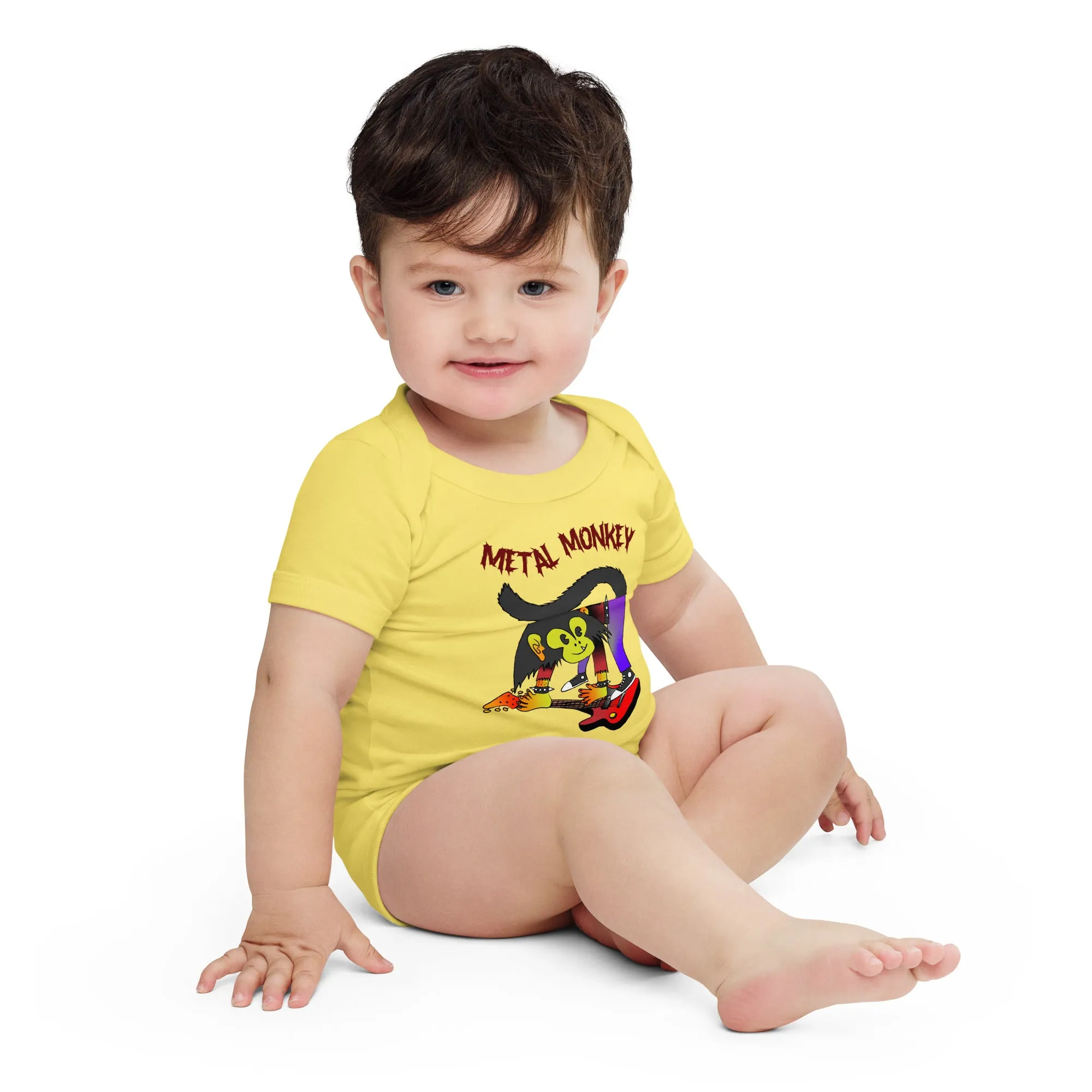 Metal Monkey Baby short sleeve onesie