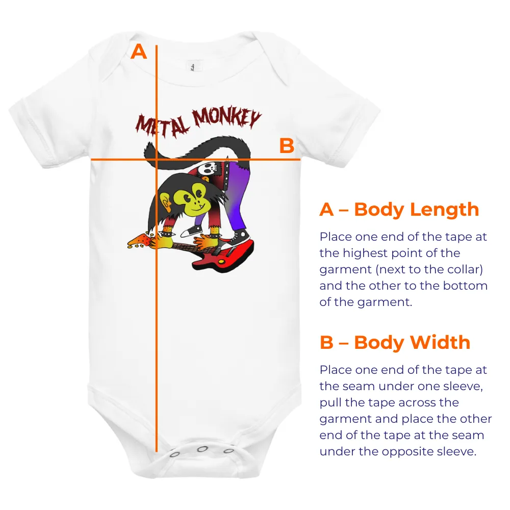 Metal Monkey Baby short sleeve onesie