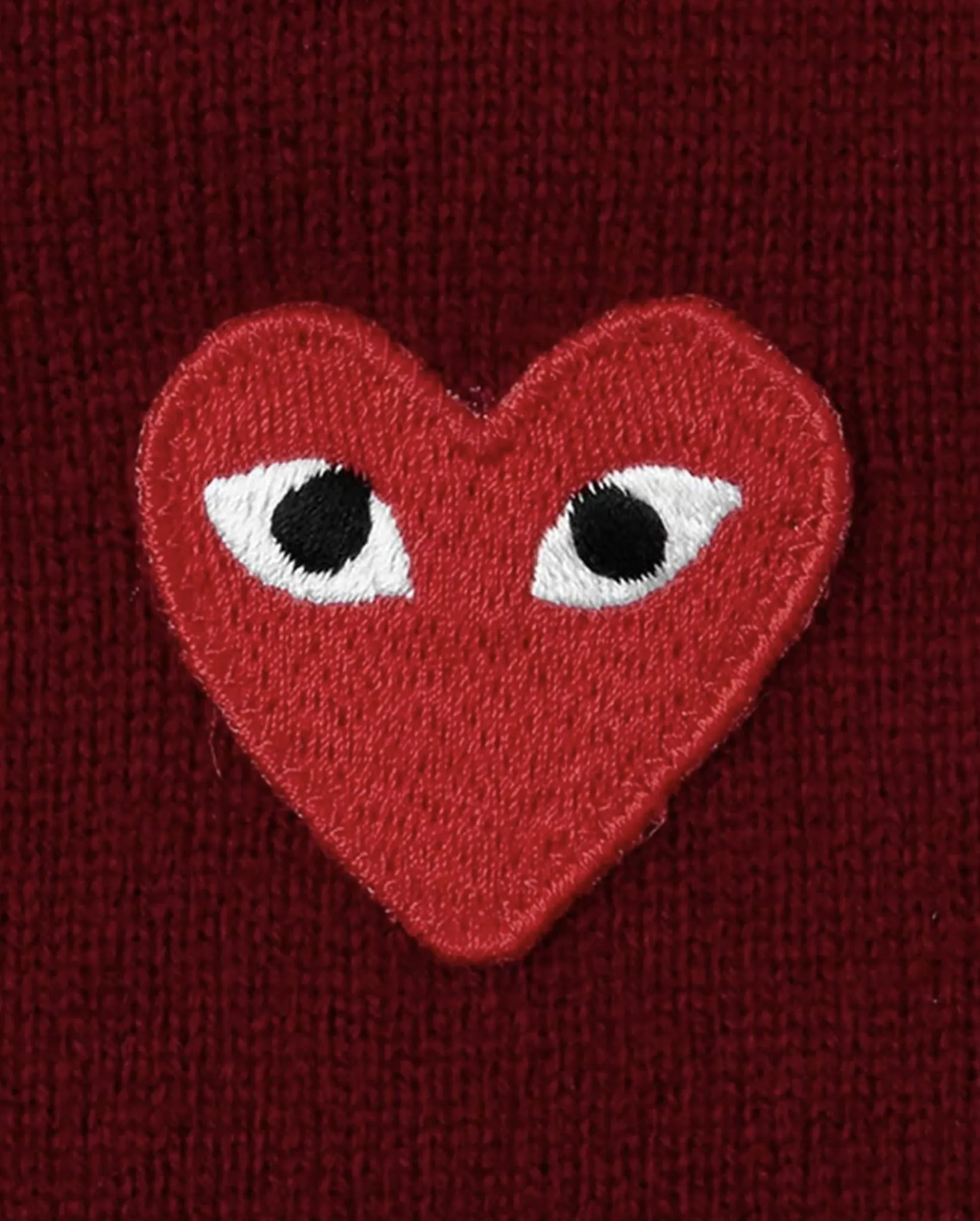 N008 RED HEART CARDIGAN / BURGUNDY