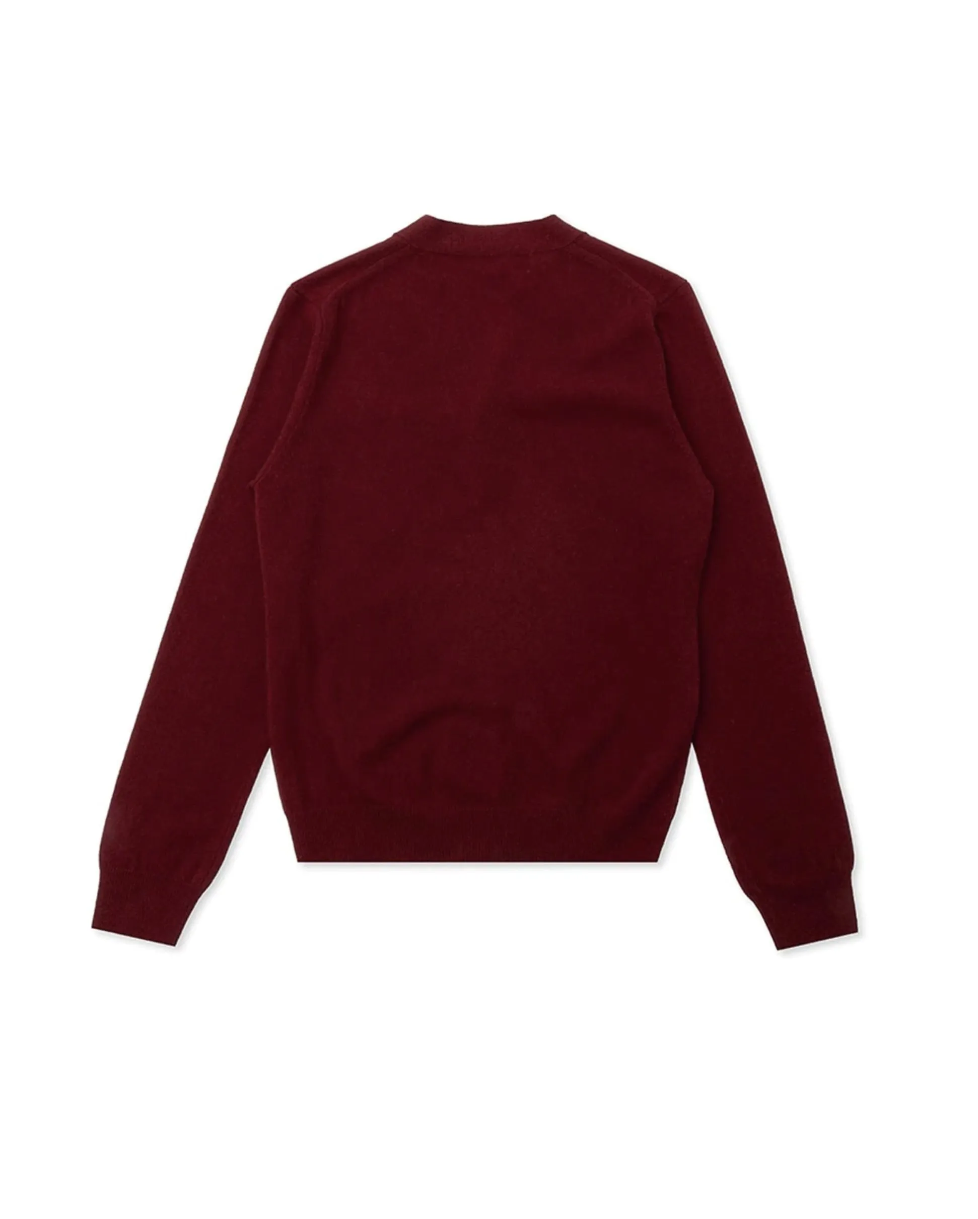 N008 RED HEART CARDIGAN / BURGUNDY