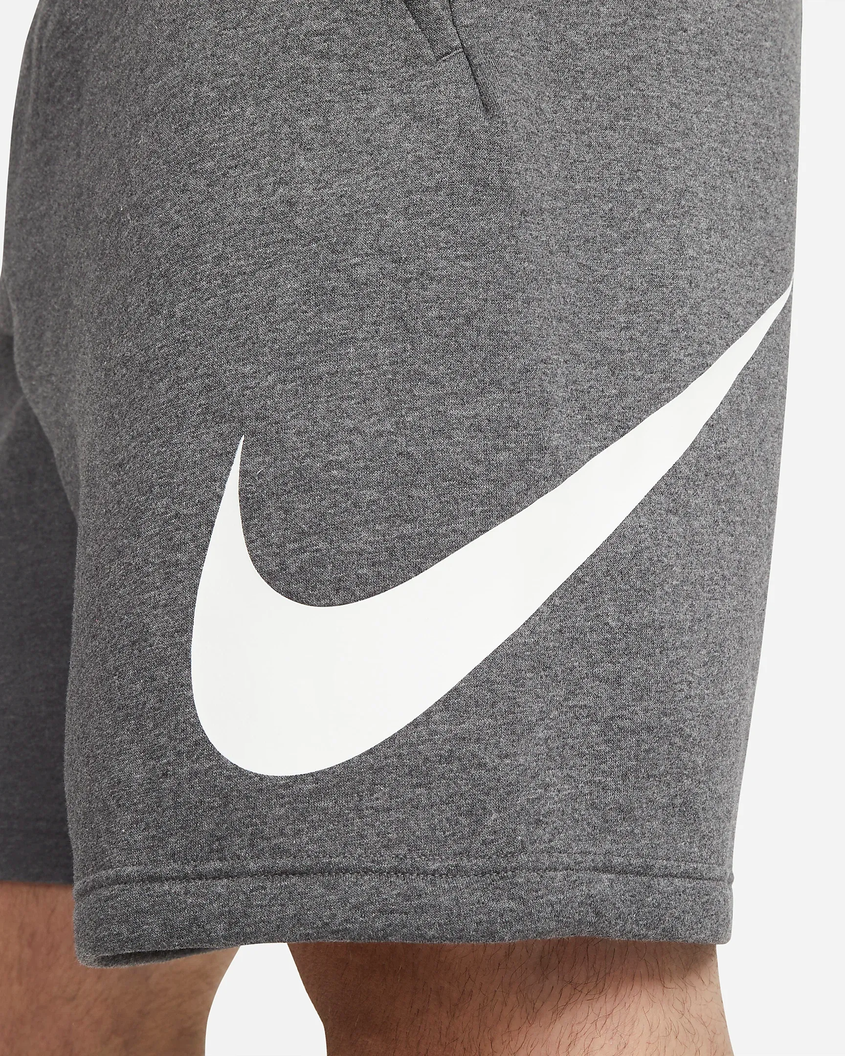 Nike Men's Sportswear Club Shorts - Charcoal Heather / White