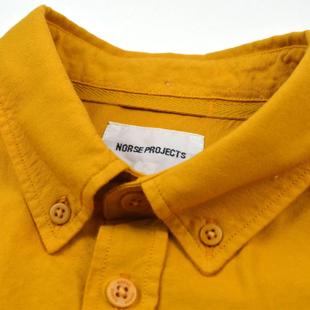 Norse Projects - Anton Oxford Overdyed Shirt - Mustard Yellow