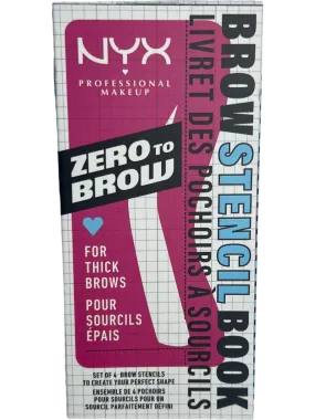 NYX Professional Makeup Zero To Brow Stencil Book 4 Pc