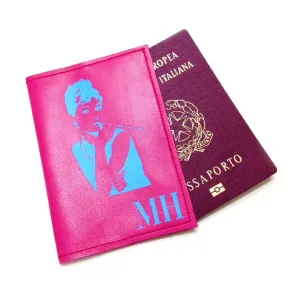 Personalised Leather Passport Holder - Audrey Hepburn