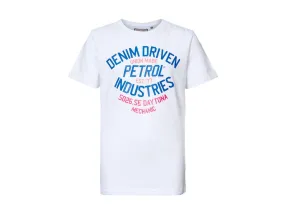 PETROL T-Shirt Logo Bianco M-1000-TSR603