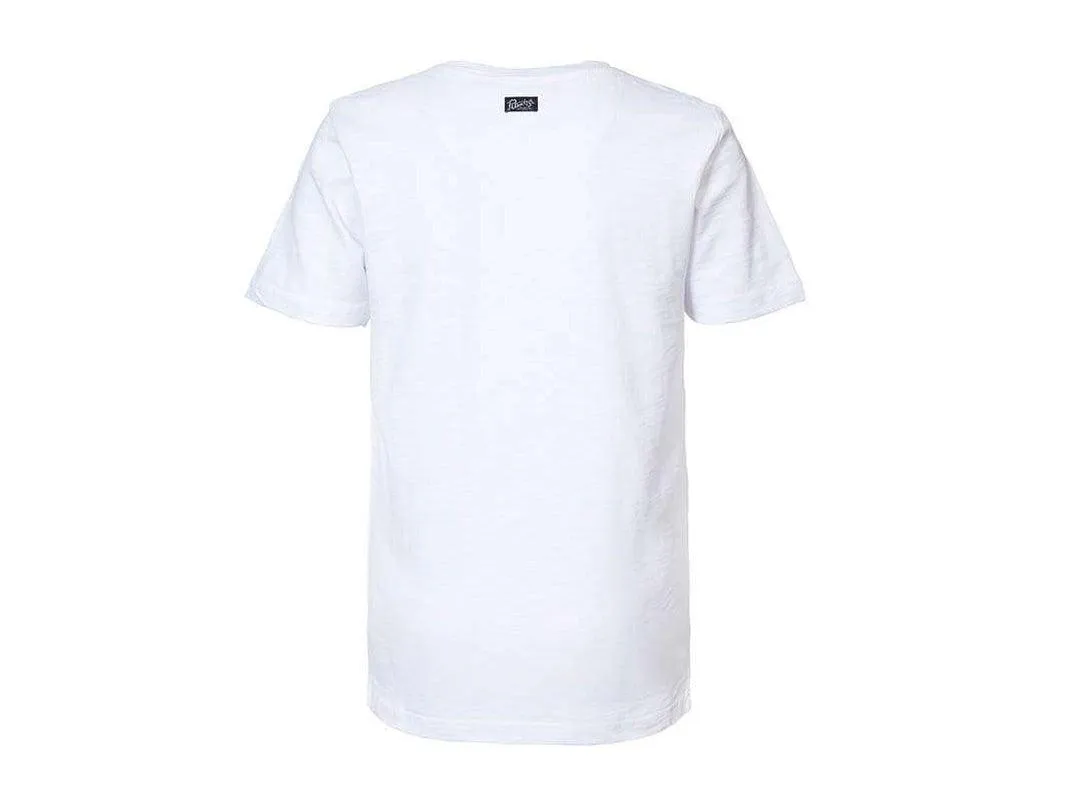 PETROL T-Shirt Logo Bianco M-1000-TSR603