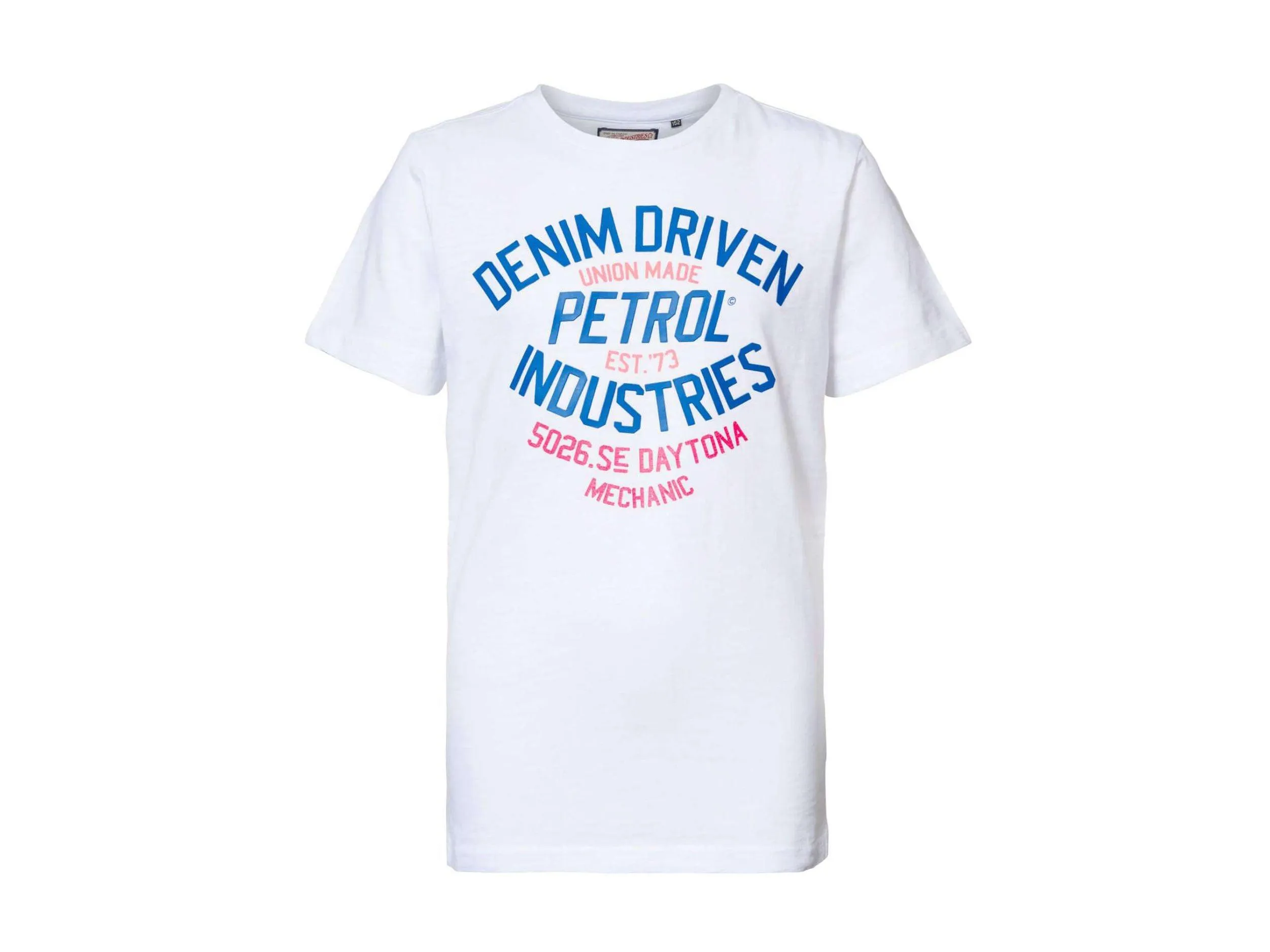 PETROL T-Shirt Logo Bianco M-1000-TSR603