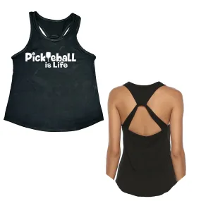 Pickleball Is Life | Women's Open X-Back Pickleball Tank | Quick Dry Athletic Shirt