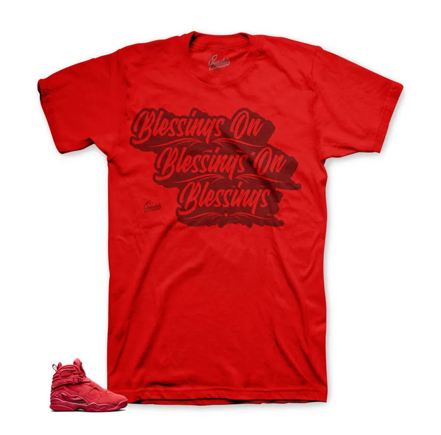 Retro 8 Valentines Shirt - Blessings - Red