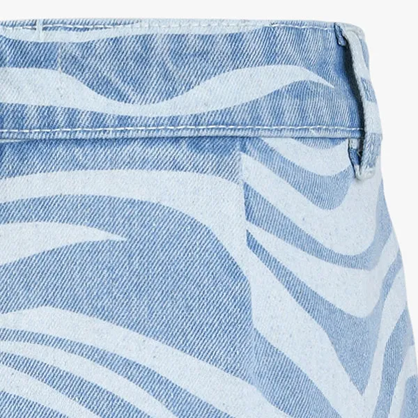 SOFIE SCHNOOR Denim Skirt Zebra