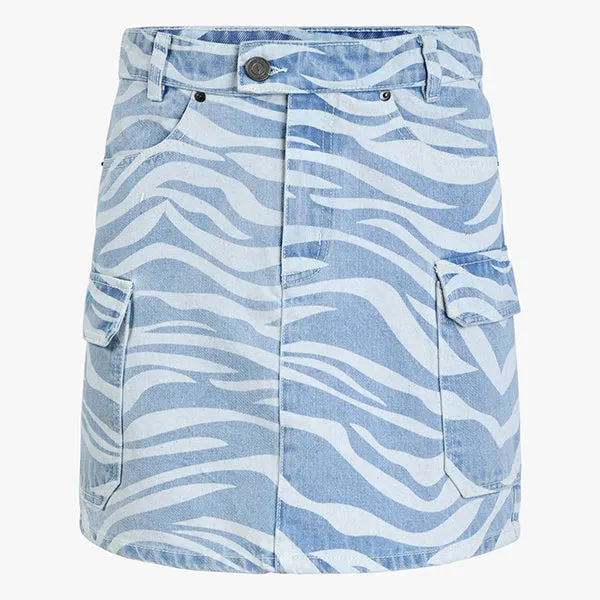 SOFIE SCHNOOR Denim Skirt Zebra