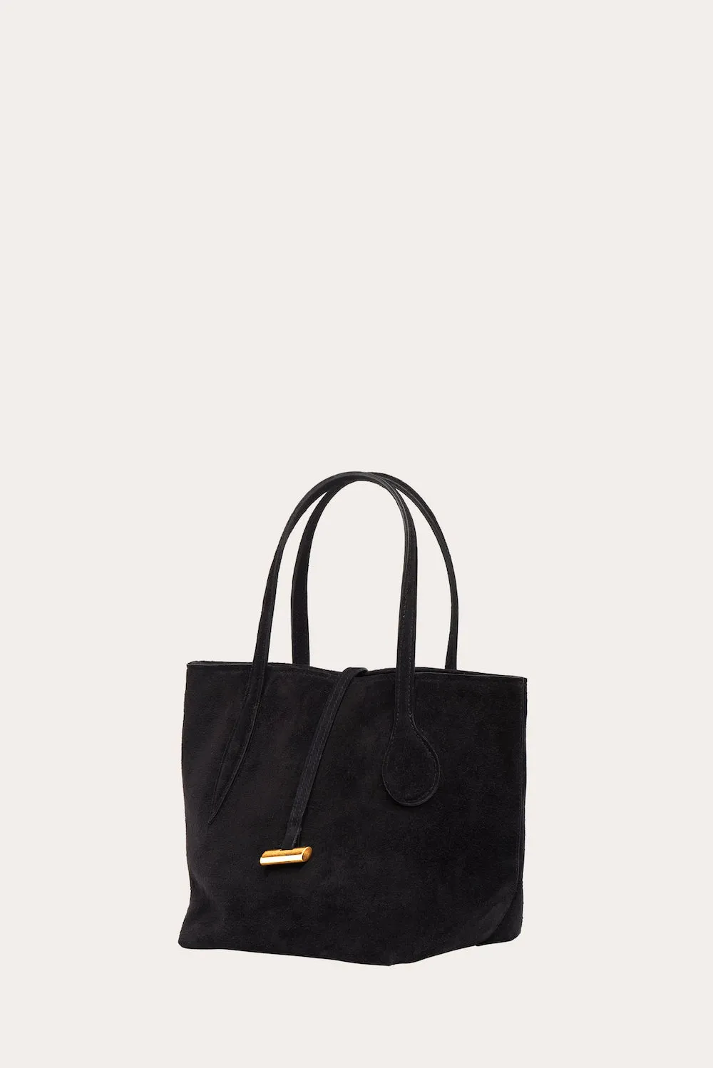 Sprout Tote Mini Black Suede