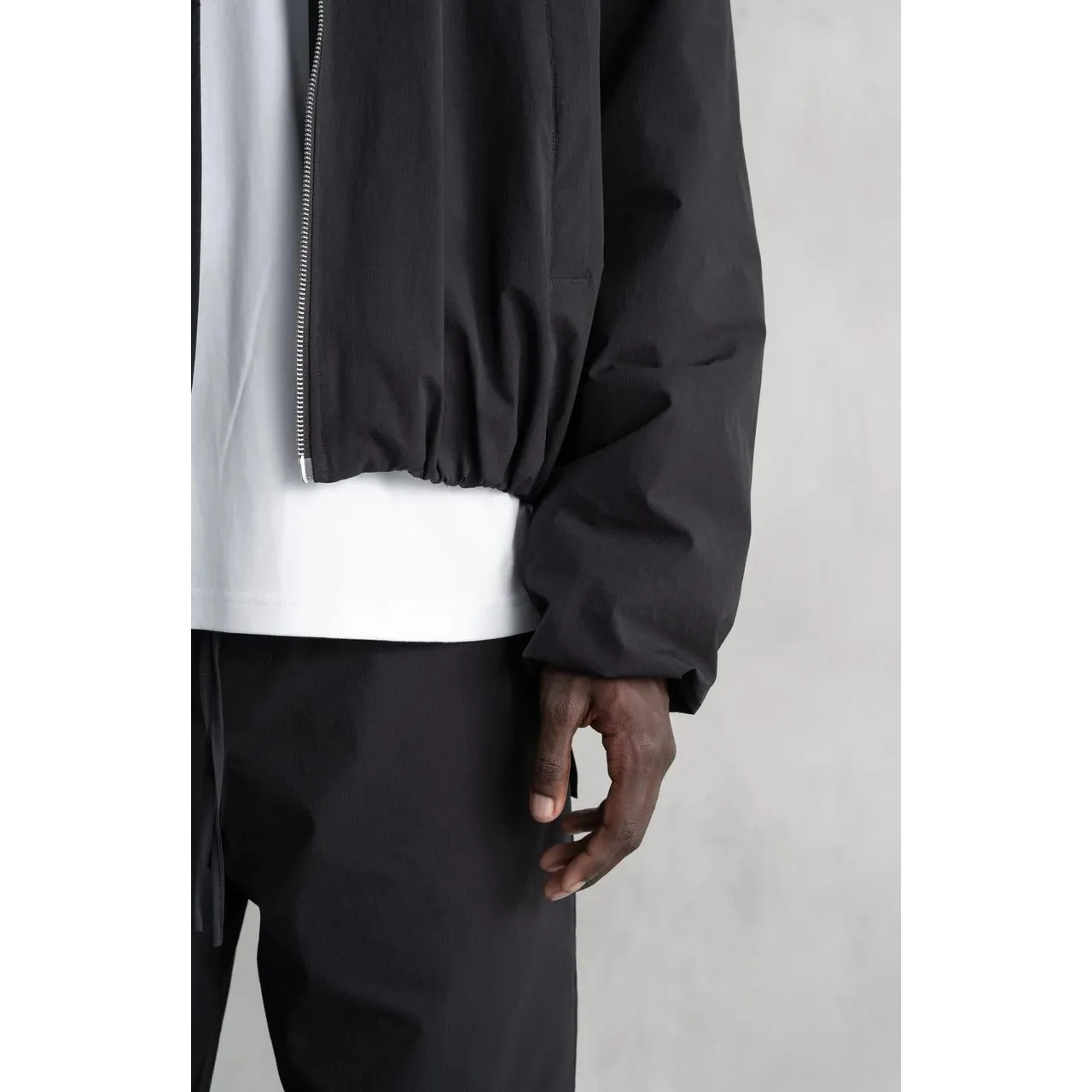 Stampd Oversized Cropped Bomber Black